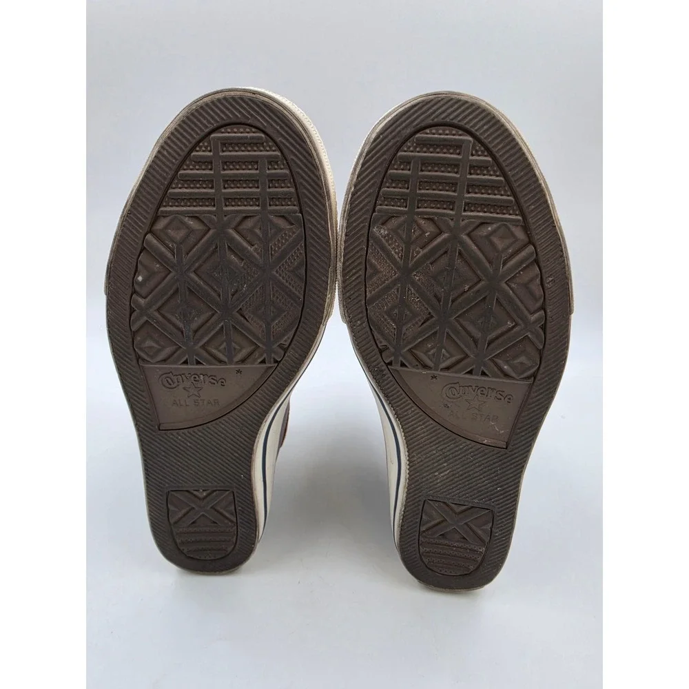 Converse Chuck Taylor All Star Lux Wedge Sneakers Grey Tan Canvas High Top Shoes - Picture 8 of 10